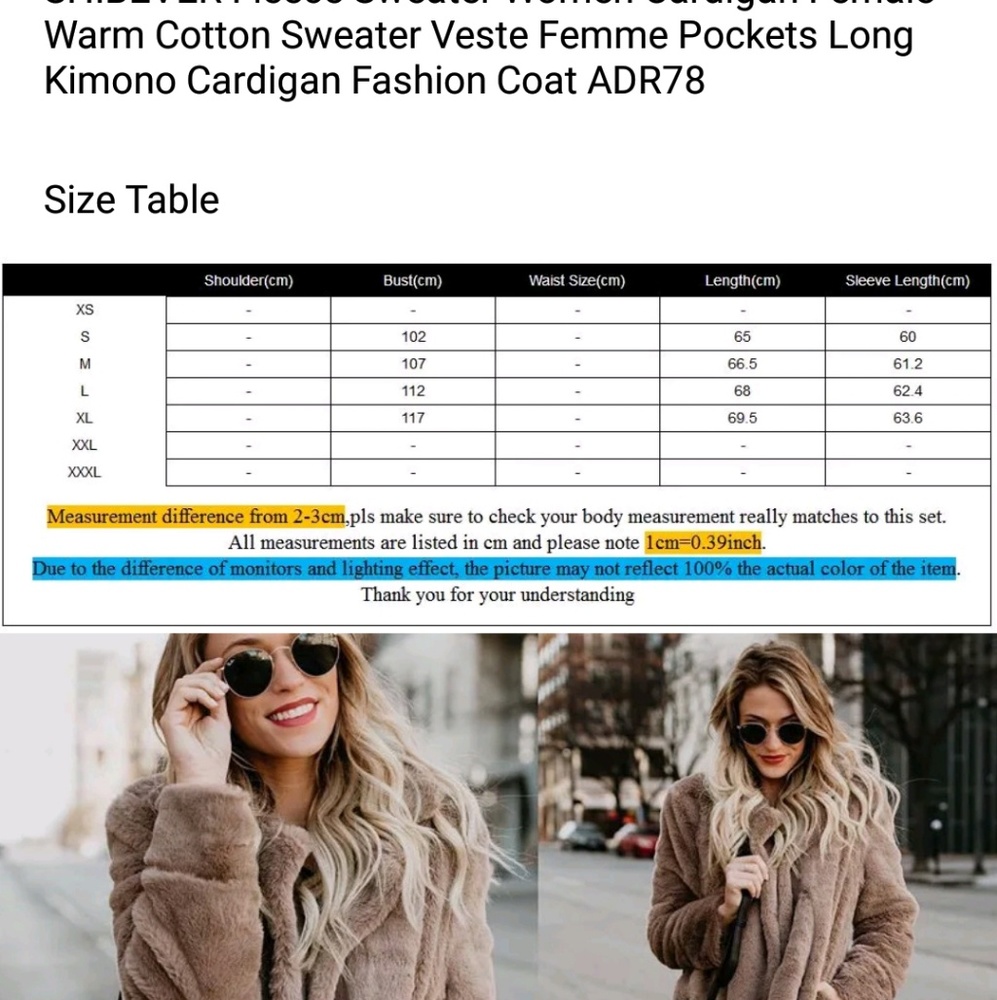 Softest Khaki Fleece Fuzzy Coat ** - Picture 5 of 5